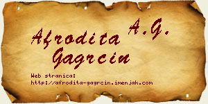 Afrodita Gagrčin vizit kartica